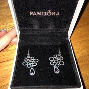 Pink Pandora Earrings